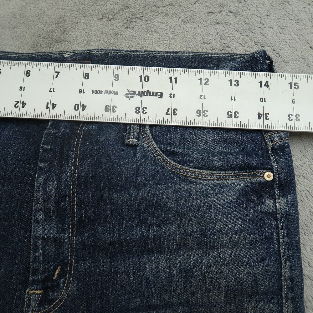 Mother Jeans Womens Size 27 Blue High Waisted Looker Ankle Fray Dark-Stone Wash - Picture 5 of 16